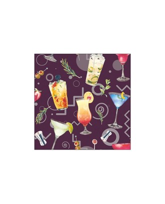 Servetele de masa, 20 buc, 25x25 cm, Cocktail Party - AMBIENTE